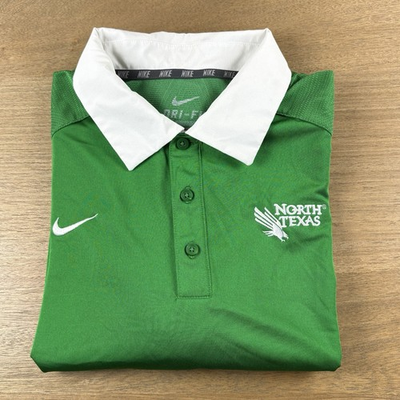 #ad #ad Nike x North Texas UNT Mean Green Men’s L Team Issue Coaches Worn Polo Shirt $59.99