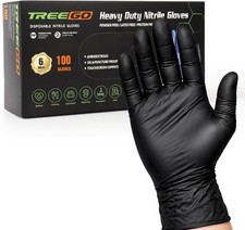 Black Nitrile Gloves Disposable XL Size 6 Mil Thick 100 pcs Box