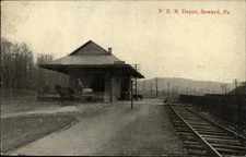 SEWARD PENNSYLVANIA PA P Railroad Train Station Depot Antique Postcard