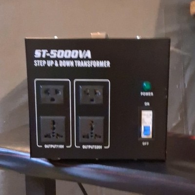 ST-5000VA Step Up & Down Power Transformer, 5000VA, 110V/220V, 4 Outlets