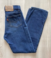 Vintage Levis 80s 1985 512 Dark Wash Orange Tab Made In USA Sz Youth 14