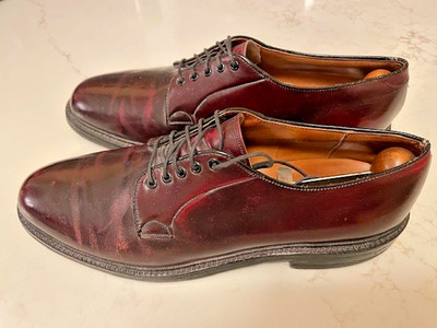 Vintage Lloyd And Haig Derby Shoes Size 10 Hand Lasted Custom Built Cordovan