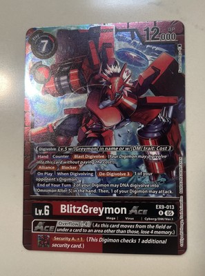 BlitzGreymon Ace Ex9-013 Versus Monsters Digimon TCG NM | eBay