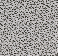 Vines Leaves Floral Green White All Cotton Fabric BY THE YARD Continuous Cuts