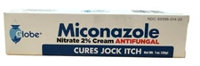 Globe Miconazole Nitrate 2% Cream 1oz | Antifungal Relief for Jock Itch 1,2 or 3