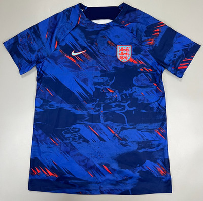 England 22/23 Pre Match Training Trikot Fußball Shirt Nike Blau Größe L Large
