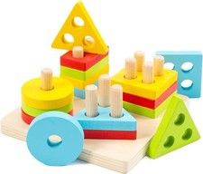 Montessori Shape and Color Recognition Toy for Toddlers - Safe  Fun Learning