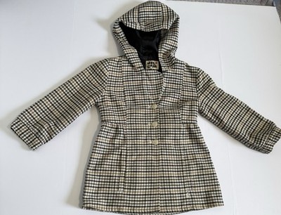 Volcom Plaid Women s peacoat Hooded Jacket XS