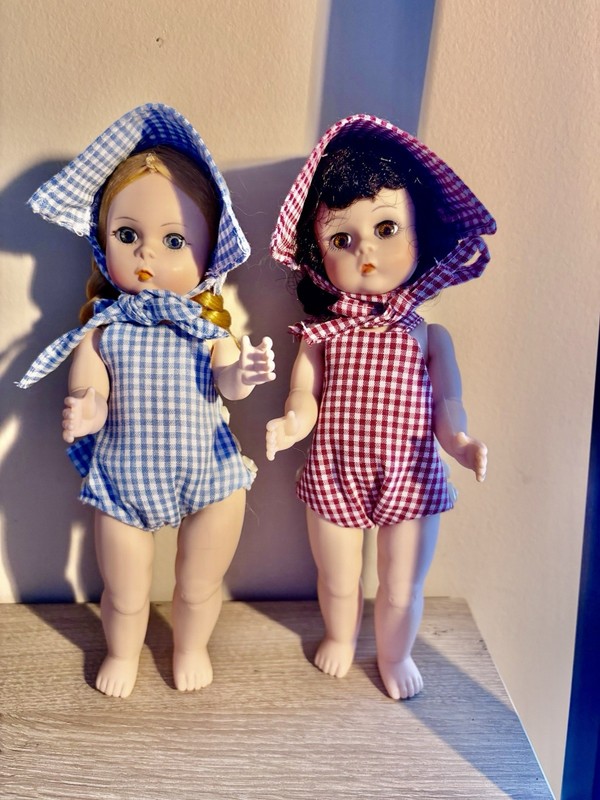 Madame Alexander 8” Doll Lot Dressed In Sunsuit & Bonnet Made By Brenda Long