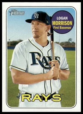 2018 Topps Heritage #402 Logan Morrison Tampa Bay Rays SP NM+