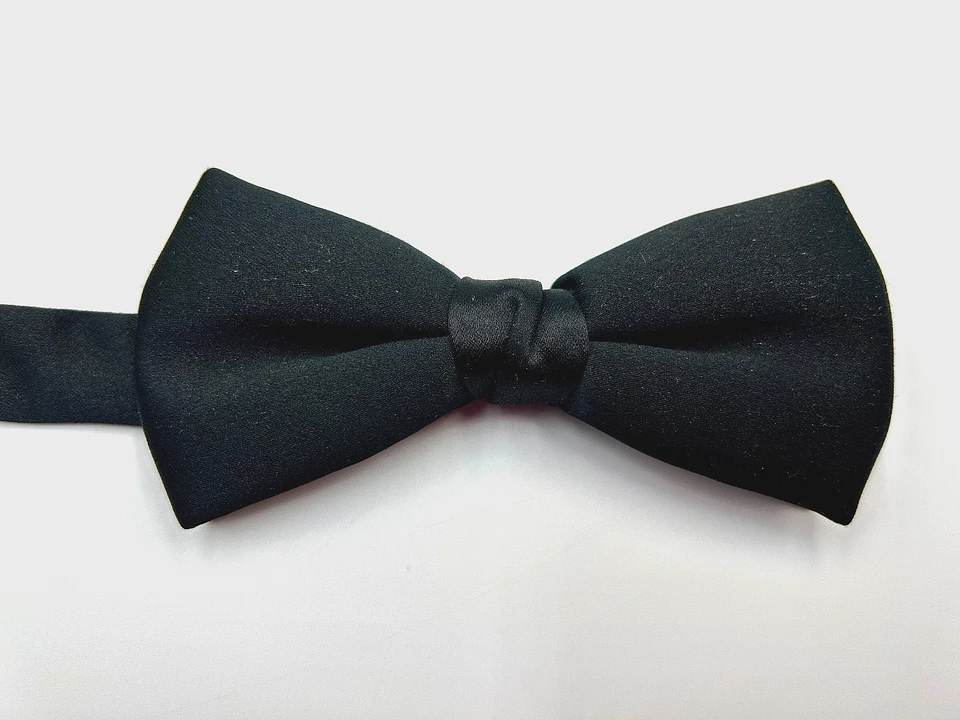Vintage After Six Black Pleated Cummerbund Bow Tie Adjustable Formal Set - Image 3 of 4