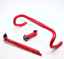 Ritchey WCS Logic Red Components LOT: 42cm Handlebars 100mm Stem 27.2 Seatpost