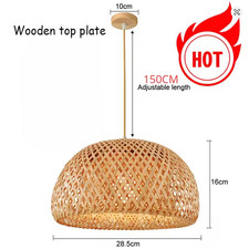 lampe suspendue Lustre Plafond luminaire Rotin Osier Bambou luminaire