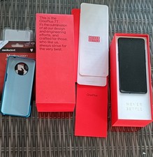 OnePlus 7T 128GB Glacier Blue Unlocked Smartphone - Working Boxed & Accessories