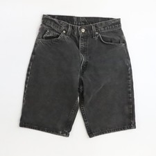 Vintage Levi Strauss Co 550 Denim Jeans Shorts Size 29 Black Orange Tab