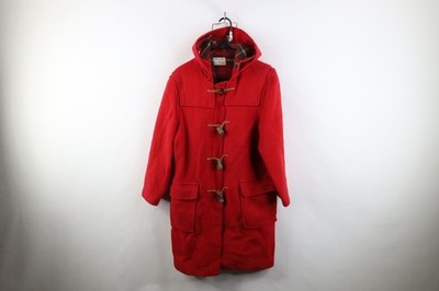 Vintage John Partridge Womens Medium Distressed Wool Toggle Button Hooded Jacket