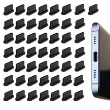 50 Pcs USB C Dust Plugs Type C Anti Dust Silicone Charging Port Covers Set