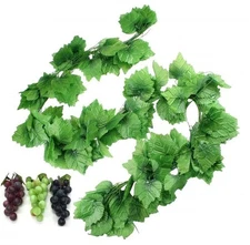 12 Strands 90 ft Artificial Fake Grape Vines with 3 Strings Grapes, Hanging P...