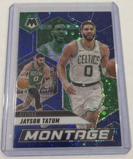 2024-25 Panini Mosaic - Montage Jayson Tatum #29 Blue Fast Break Prizm /85