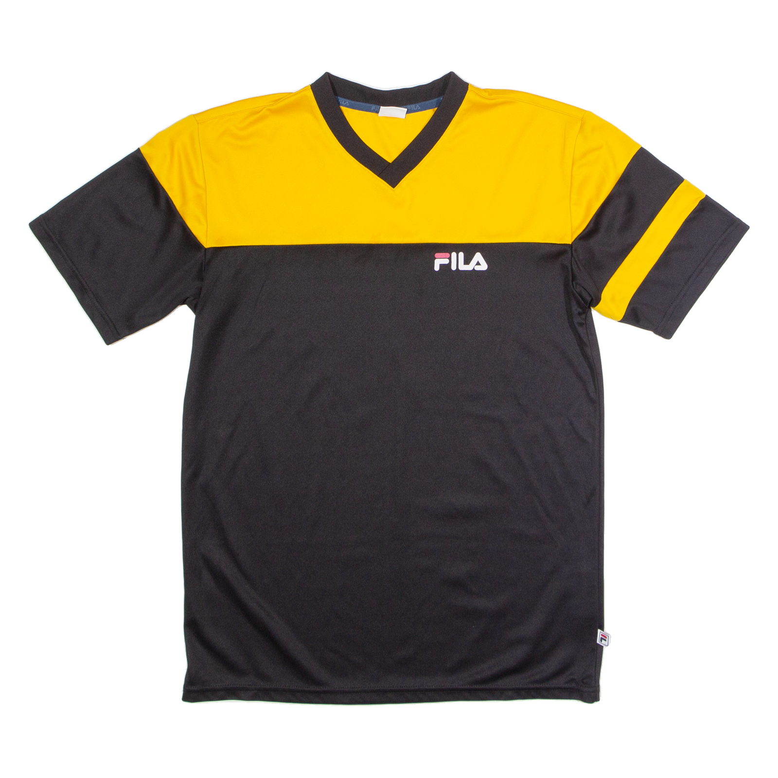FILA maglia uomo nera scollo a V S