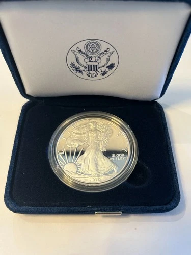 2010-W American Silver Eagle Proof with Box & COA 1 oz .999 Fine Silver