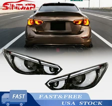 SINDAR For INFINITI Q50  V37 2014-2017 LED Tail Lights Rear Brake Lamps Pair