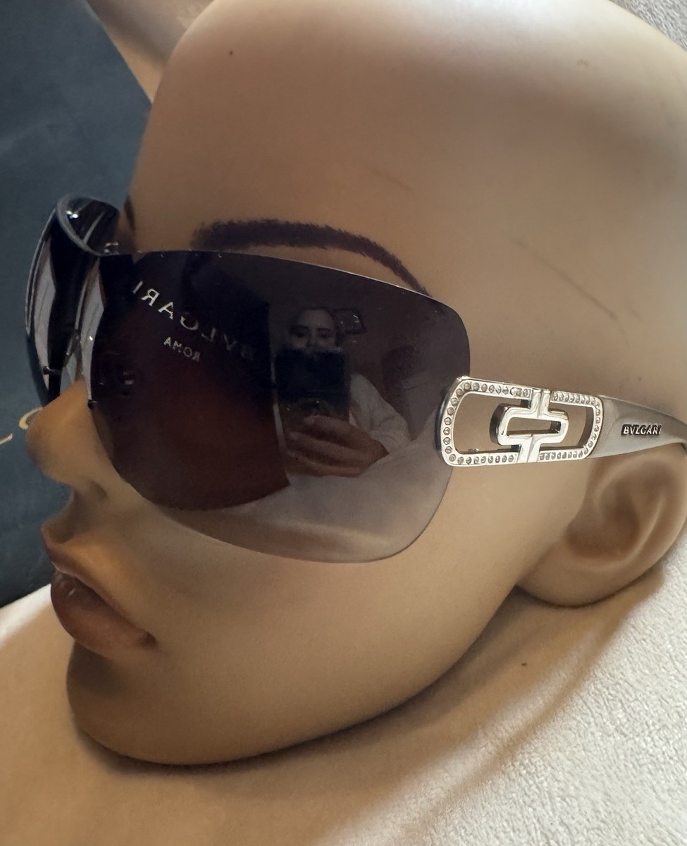 BVLGARI Sunglasses AUTHENTIC 6023b BV6023b Silver Rose Gold