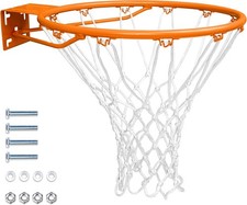 GoSports Regulation 18" Steel Basketball Rim - Choose from Fixed or Breakaway -
