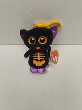 TY Halloweenie Beanie Baby - FANGS the Black Bat (Key Clip - 3 Inch) NEW MWMTs