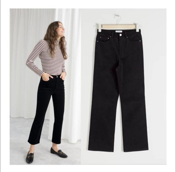 Women & Other Stories Trousers Black Cotton 36 / S