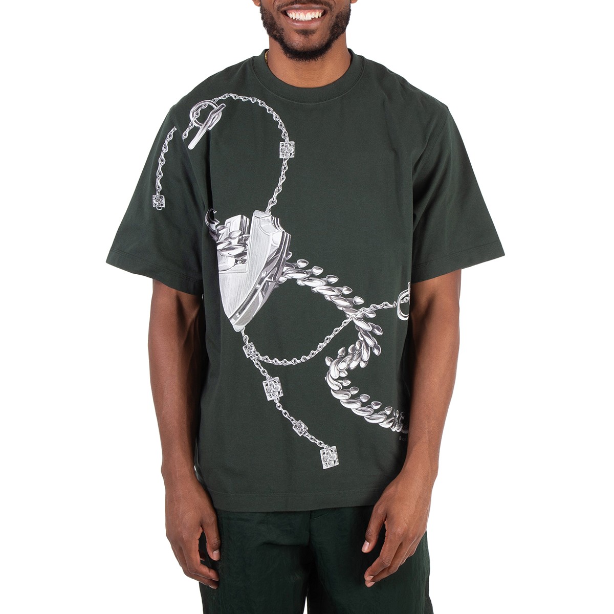 Burberry Graphic Print Crewneck Cotton T-Shirt