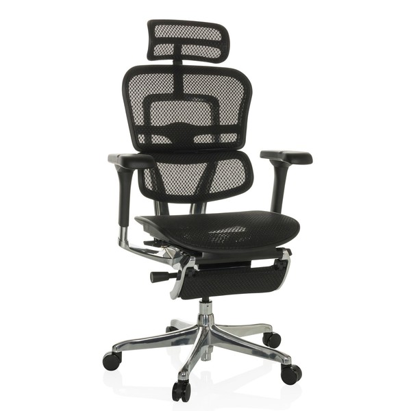 Chefsessel BüRostuhl Ergonomisch FußAblage Netz Ergohuman GEN2 Hjh Office-image