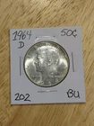 1964 D US Mint Kennedy Half Dollar 50¢ KM#202 Beautiful BU