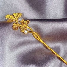 Ginkgo Leaf Hair Pin Chinese Style Vintage Hair Accessory