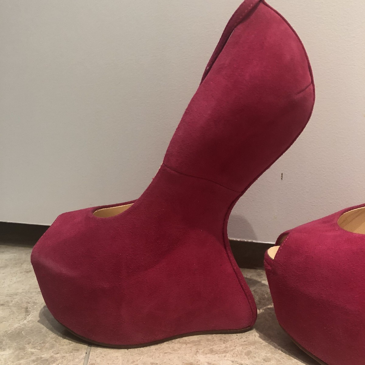 Chaussures à Plateforme (zeppe) En Tissu Pour Femme – Pointure 36, Occasion En Parfait état