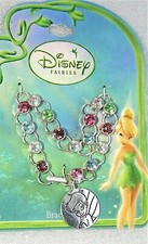 Vintage Walt Disney Tinkerbell Crystal Charm Bracelet Early 2000s NOS New MOC