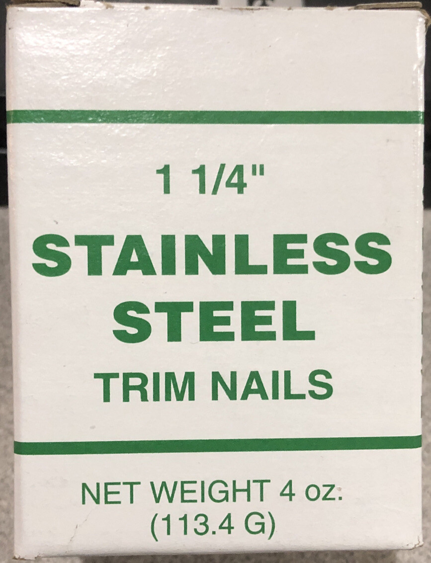 Box 4 Oz CLAY Stainless Trim Nails 11/4" Clendenin Brothers INC eBay