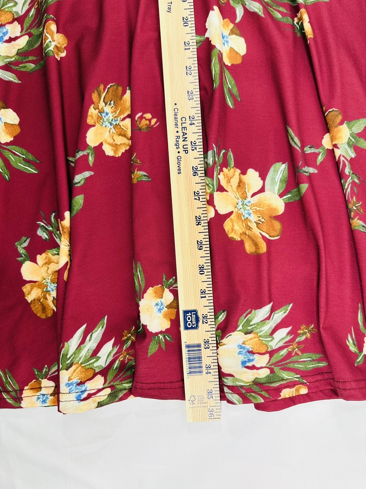 Ouges Sz M Stretch Cot Tie-Neck Floral Flare Dres… - image 8