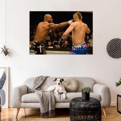 526086 RAMPAGE JACKSON KNOCKOUT CHUCK LIDDELL UFC MMA 16x12 WALL