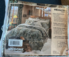 Realtree Advantage Indoors Camo CA KING Sheet Set Kimlor Fits 72"W x 84"L NIP