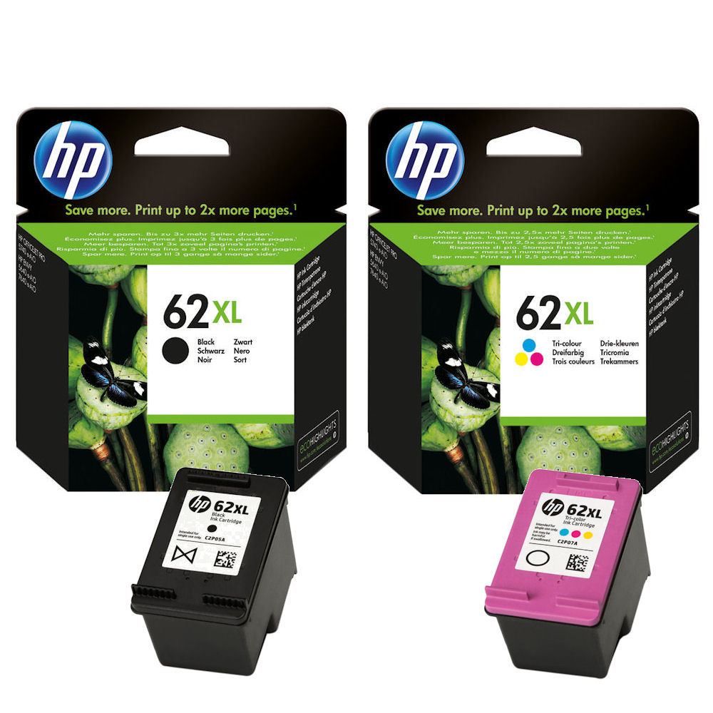 HP 62XL Black & Colour Original Ink Cartridge For ENVY 5544 Inkjet Printer