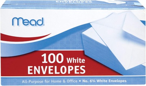 24 box Mead 75100 3 5/8 X 6.5 #6 100 piece/box white envelope with free trk# - Picture 5 of 9