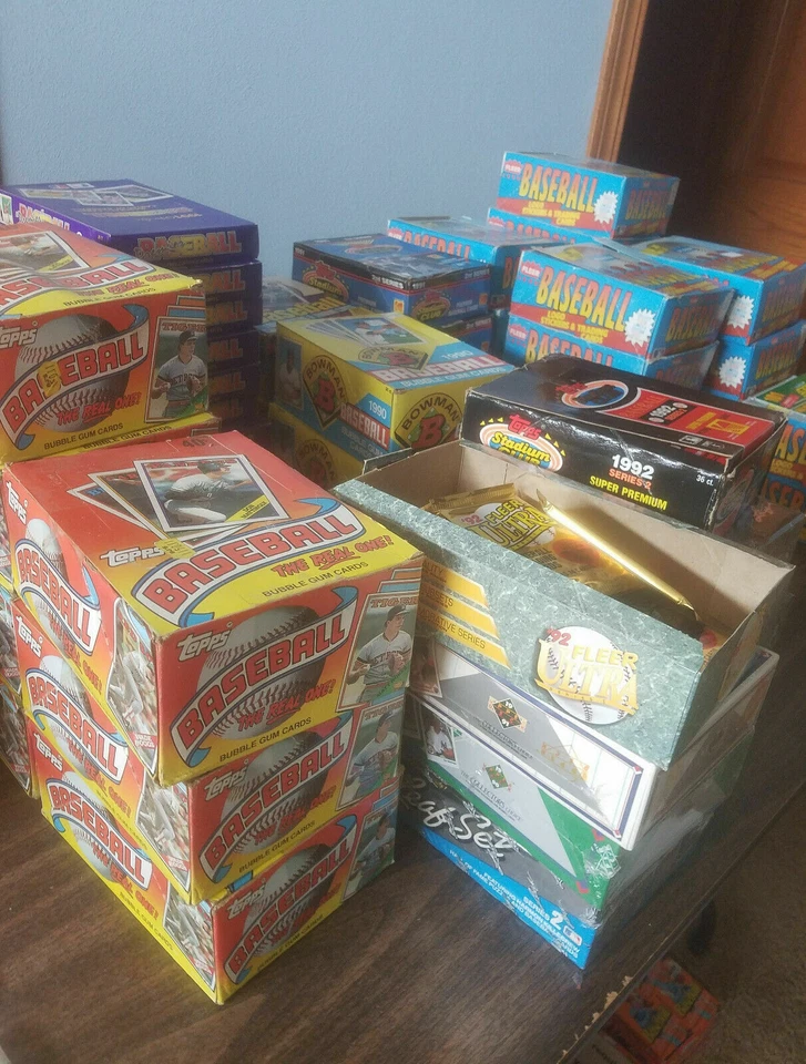 2000 tarjetas de béisbol en paquetes de caja de cera de tarjetas de béisbol sin abrir más bonificación Foto 2 de 4