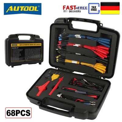68PCS Multimeter Test Leads Kit Automotive Electrical System Circuit Probe Set