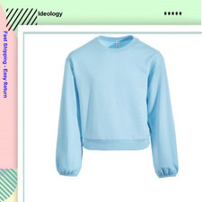 ID Ideology Little Girls Fleece Sweatshirt, Light Turq, Size M 10/12