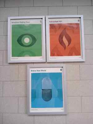 Fahrenheit 451 Ray Bradbury 1984 George Orwell Brave New World Aldous Huxley Set