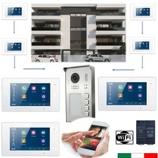 Kit Videocitofono 2 FILI FWIFI trifamiliare 3 famiglie DUPLEX Registr Ipertronic