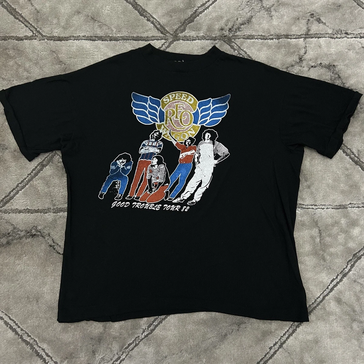 REO Speedwagon Good Trouble Tour 82 Tシャツ Vintage REO Speedwagon Good Trouble Tour Raglan Concert T