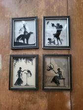 Silhouette Glass Paintings (4) - Deltex Products - Windy, Pals, Fine Birds ...