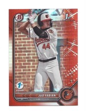 JUD FABIAN 2022 BOWMAN DRAFT FIRST EDITION ORANGE FOIL 1st PROSPECT /25 J165